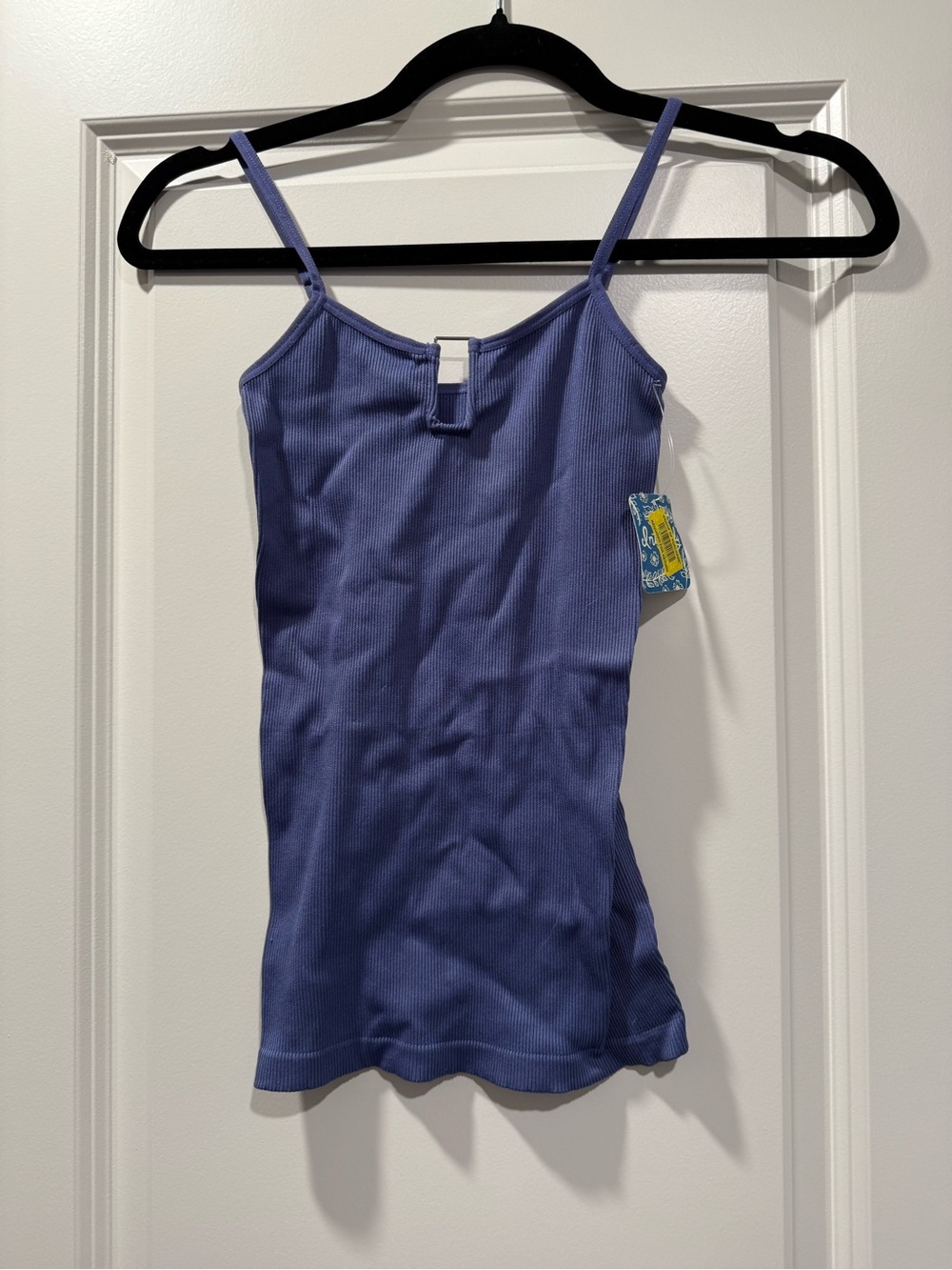 Free People Ribbed Slim Tank in Periwinkle